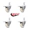 Service Caster 3 Inch Nylon Wheel Swivel 7/8 Inch Square Stem Caster Set Total Lock Brake SCC SCC-SQTTL20S314-NYS-78-4 - alternate 5